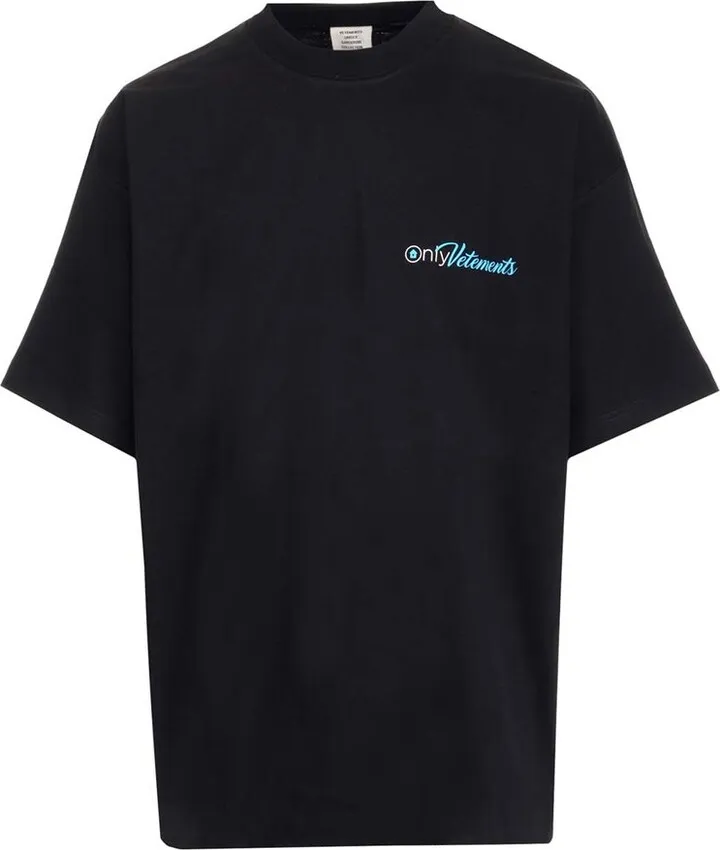 Vetements Crewneck Logo Printed T-Shirt