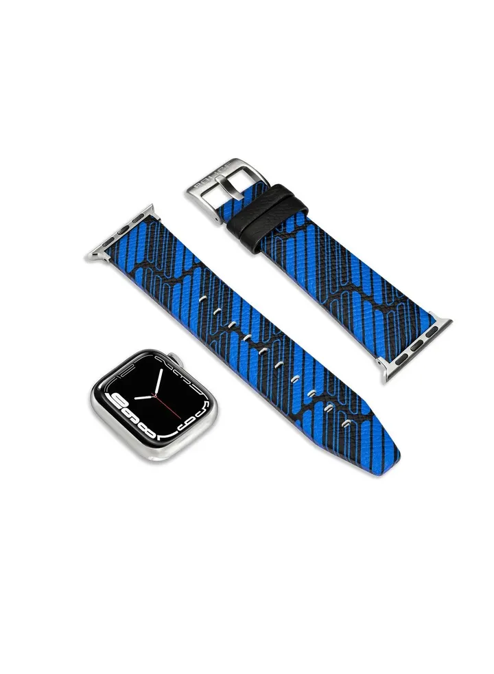 Police Mono Blue Leather Watch Straps