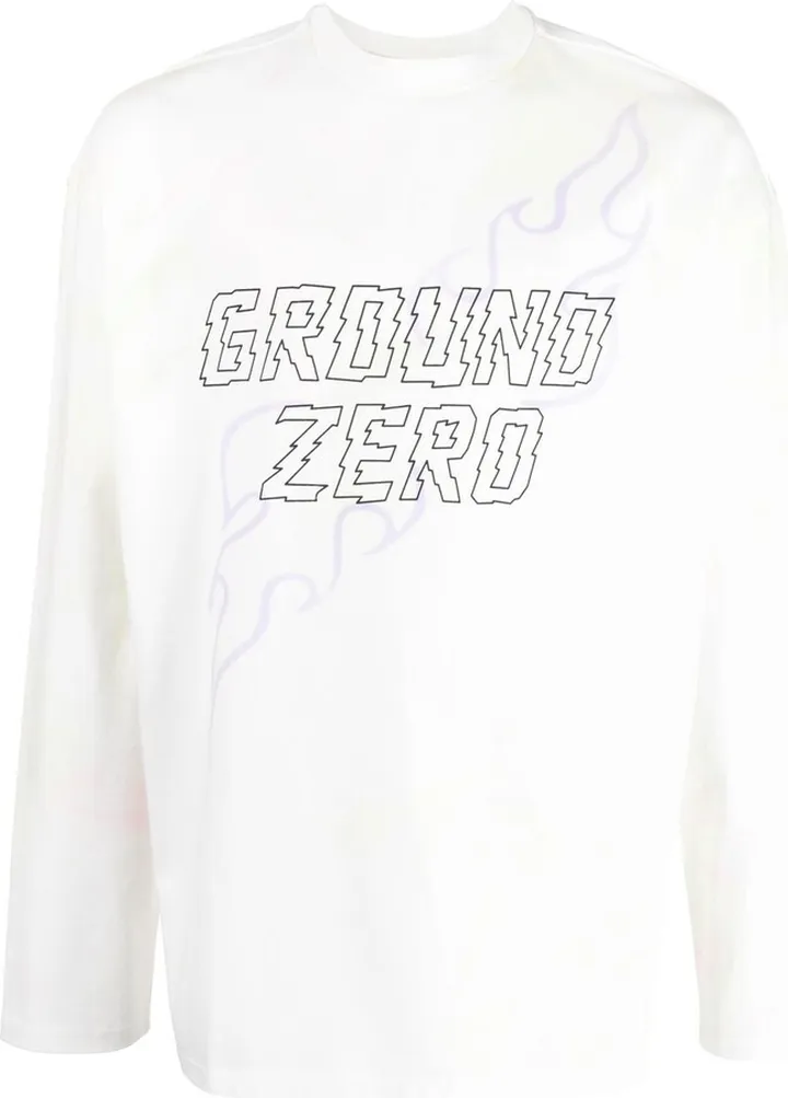 graphic-print long-sleeved T-shirt