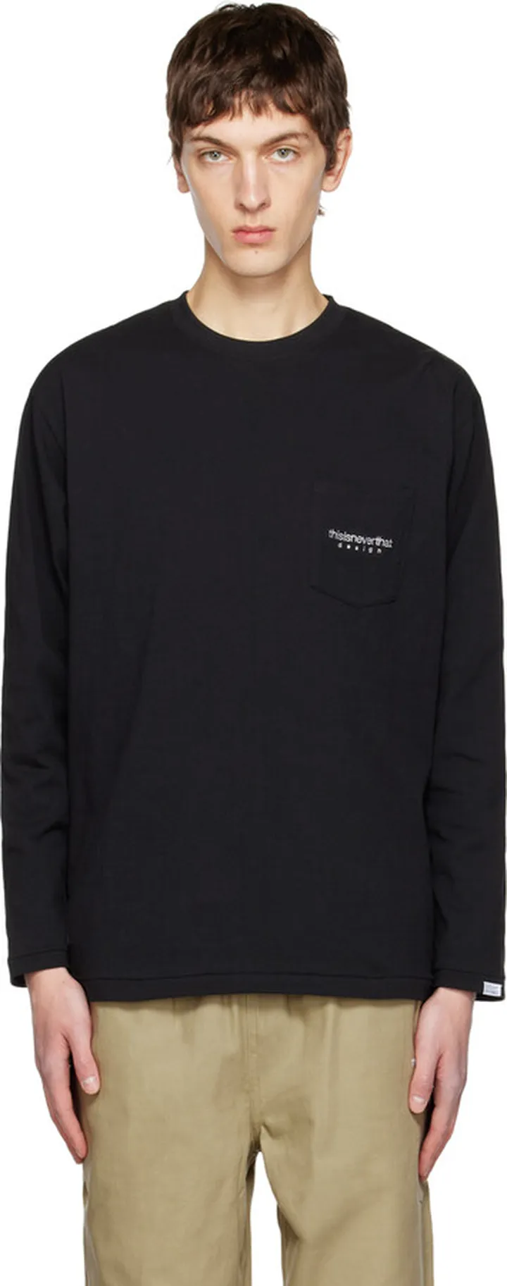 thisisneverthat Black Crewneck Long Sleeve T-Shirt