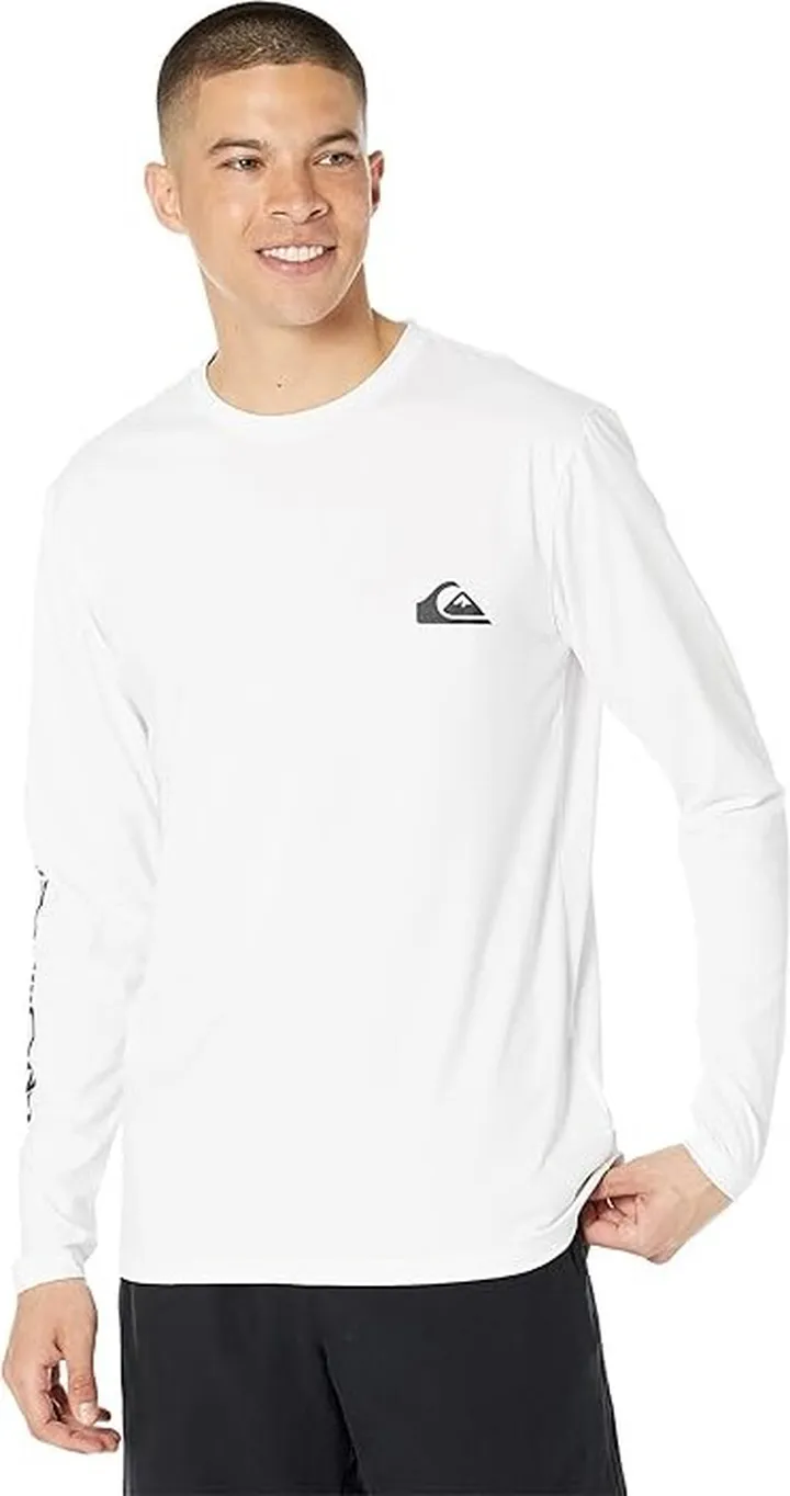 Quiksilver Omni Session Long Sleeve Surf Tee (White) Men's Swimwear
