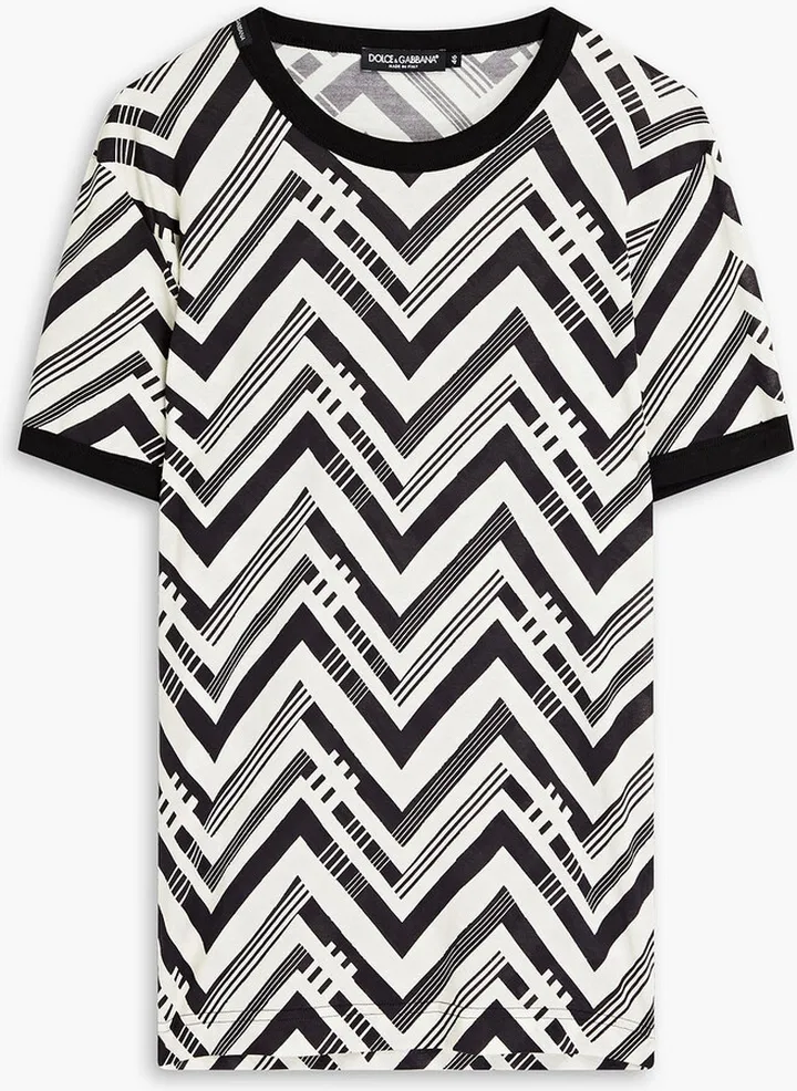 Printed cotton-jersey T-shirt