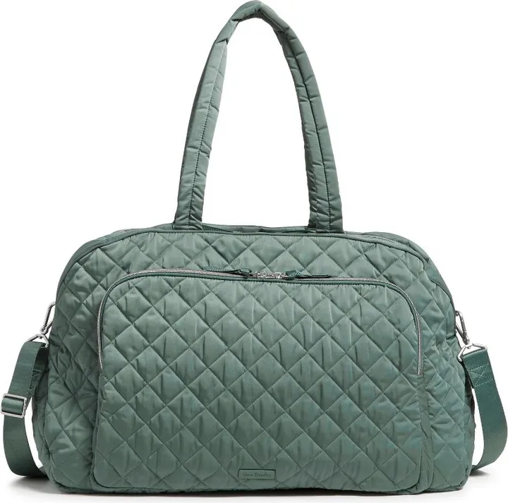 Vera Bradley Women's Performance Twill Grand Weekender Travel Bag Olive Leaf