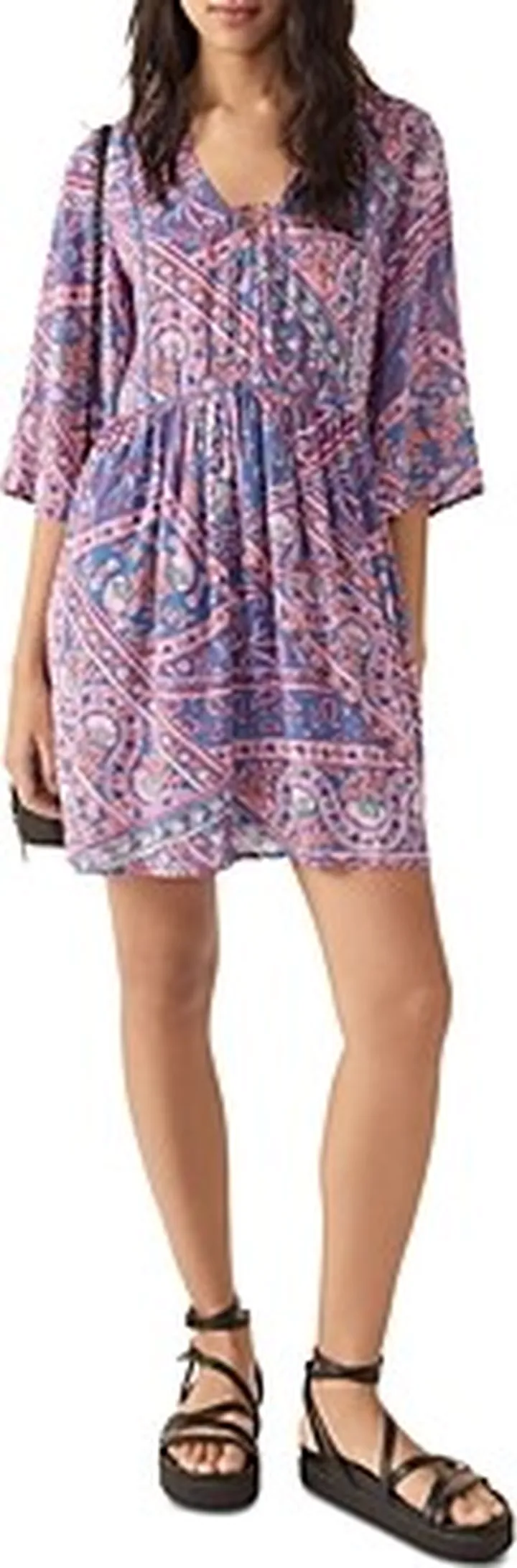 ba & sh Fleur V Neck Dress