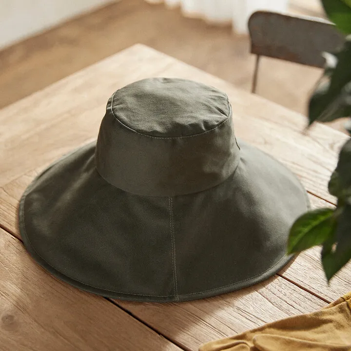 Packable Cotton Wide Brim Sun Hat
