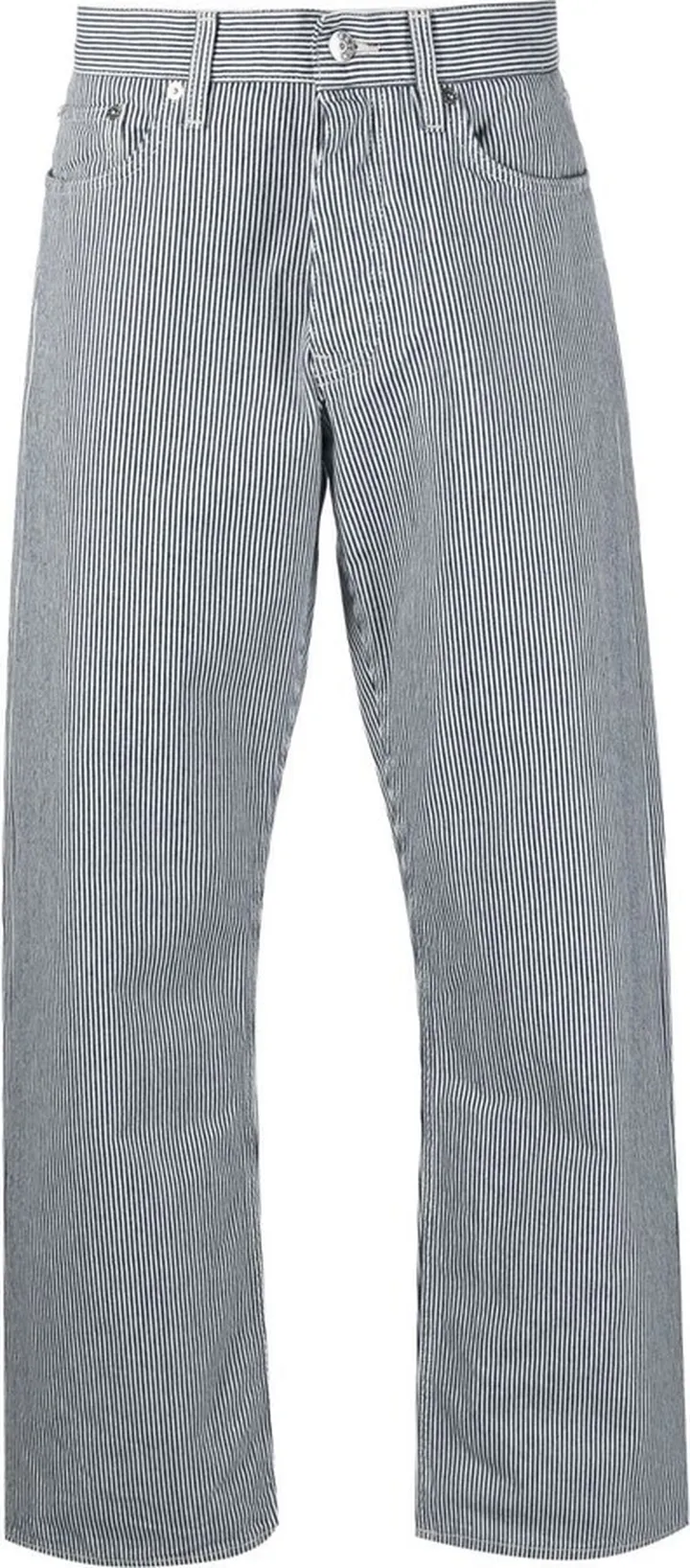 Striped Straight-Leg Trousers