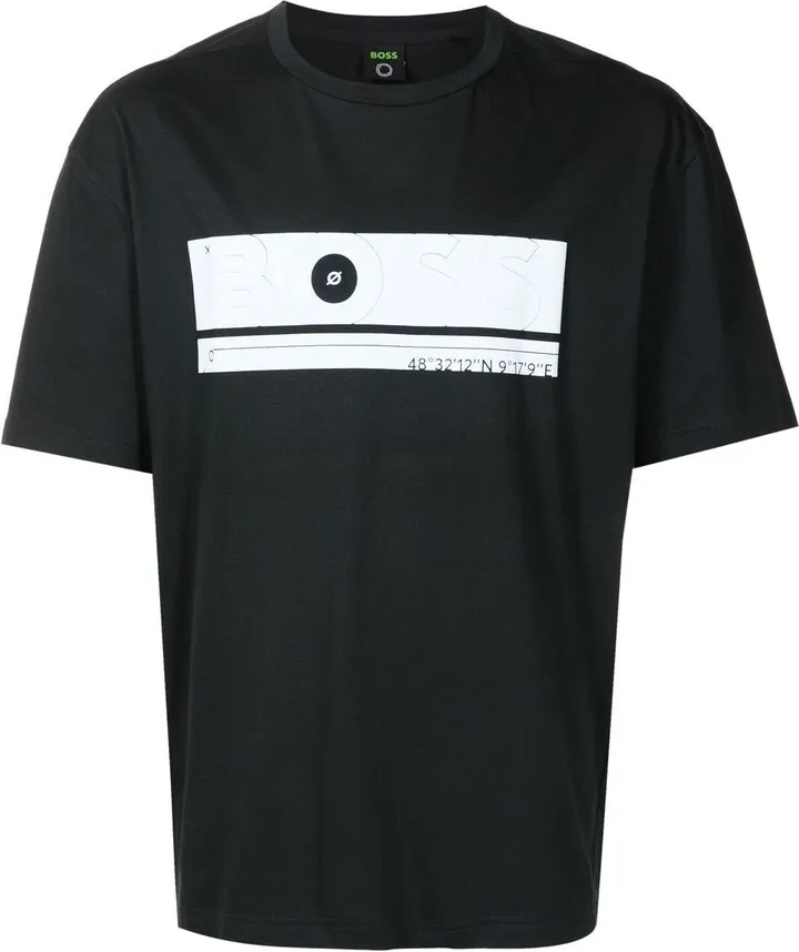 logo coordinates-print T-shirt