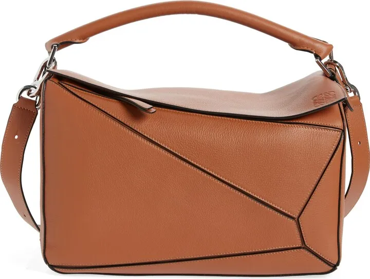 Large Puzzle Leather Shoulder Bag