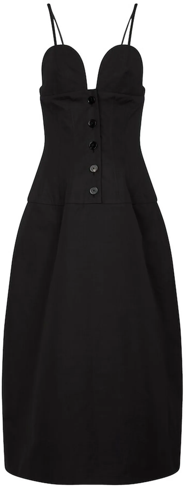 Cotton poplin midi dress