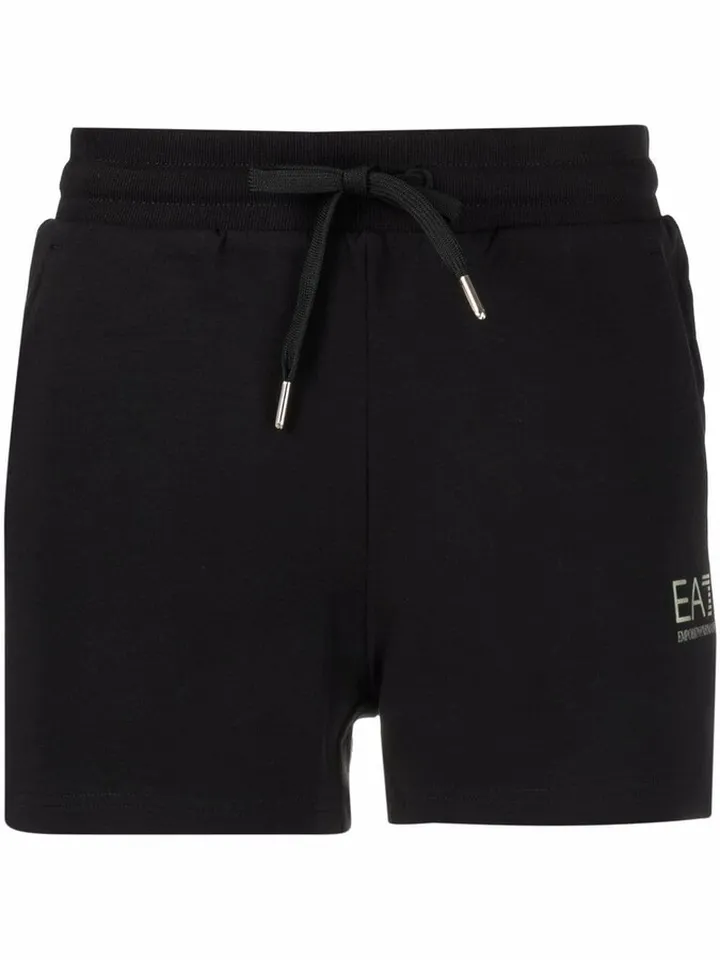 Logo-Print Elasticated-Waist Shorts