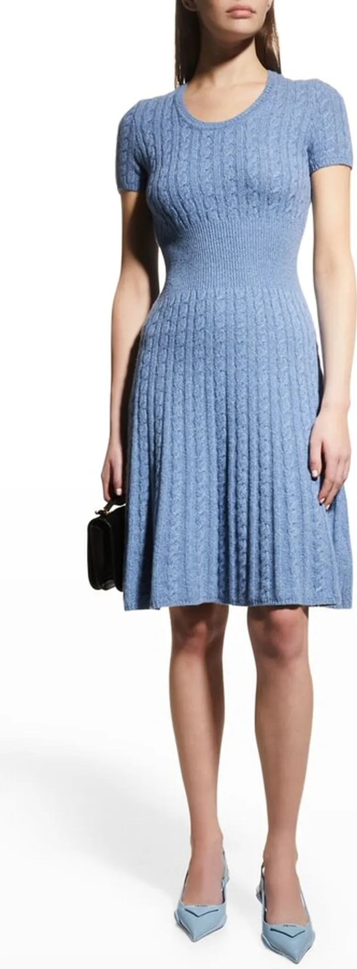 Lightweight Cable-Knit Wool Dress