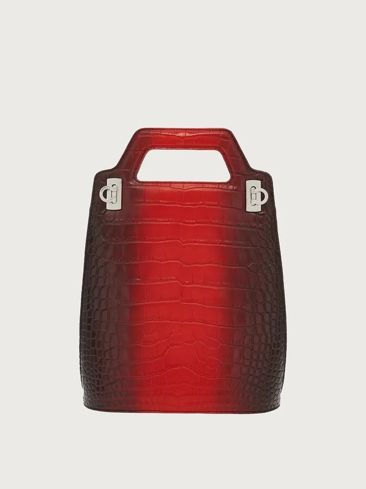 Ferragamo Women Wanda North-South top handle with airbrushing Red
