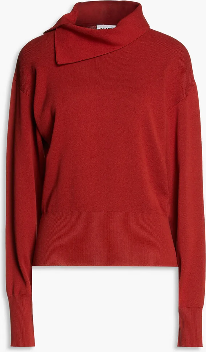Cotton-blend turtleneck sweater