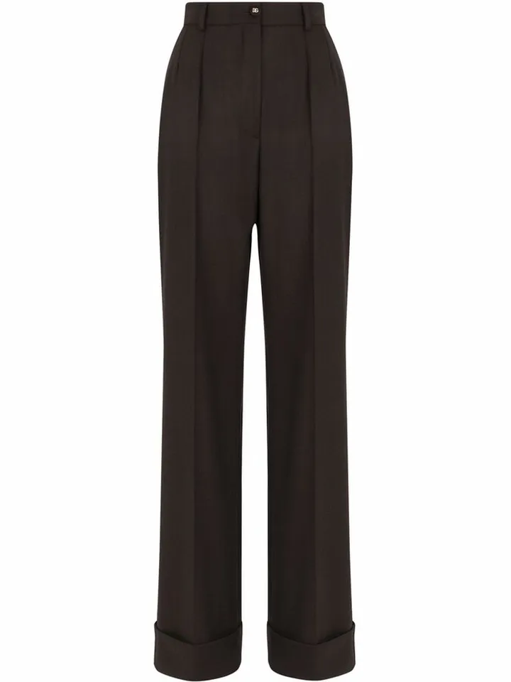 High-Waist Wide-Leg Trousers
