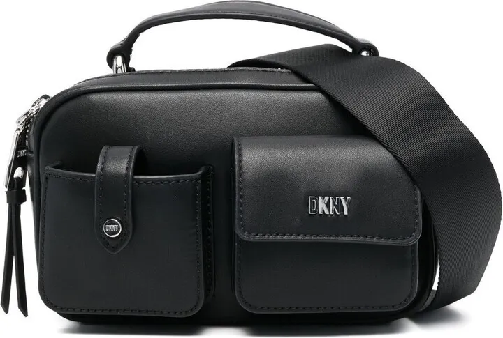Logo-Plaque Leather Tote Bag