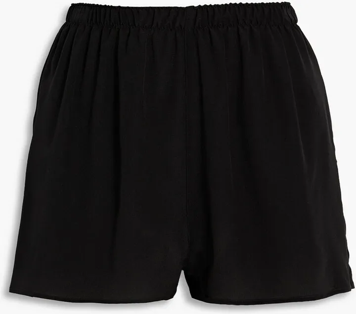 Silk-charmeuse pajama shorts