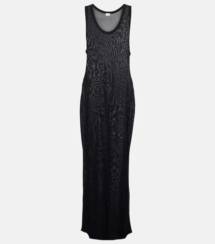Silk-blend jersey maxi dress