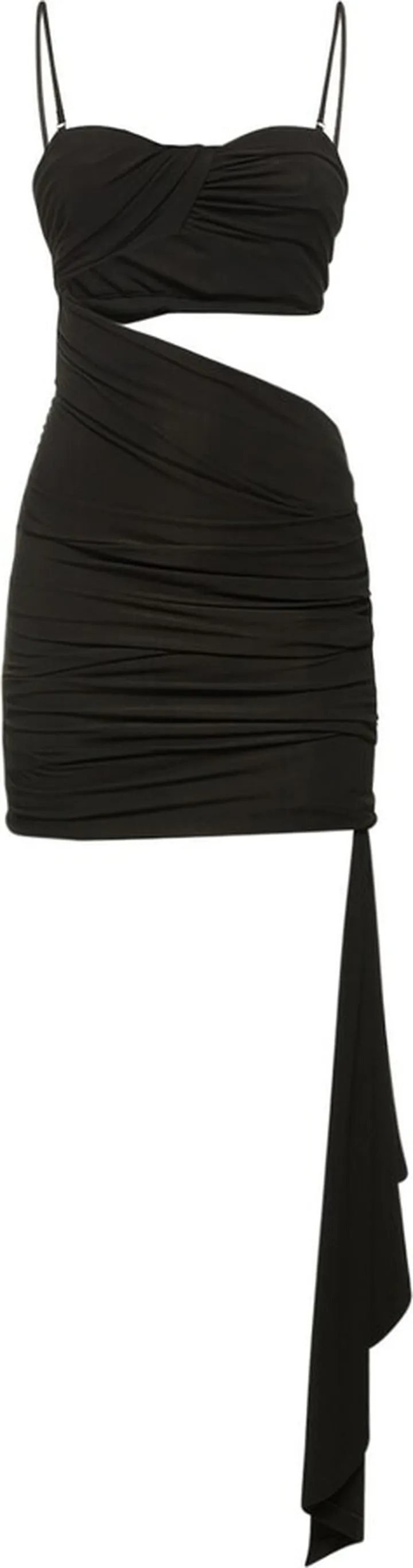 Sleek rowing stretch viscose mini dress