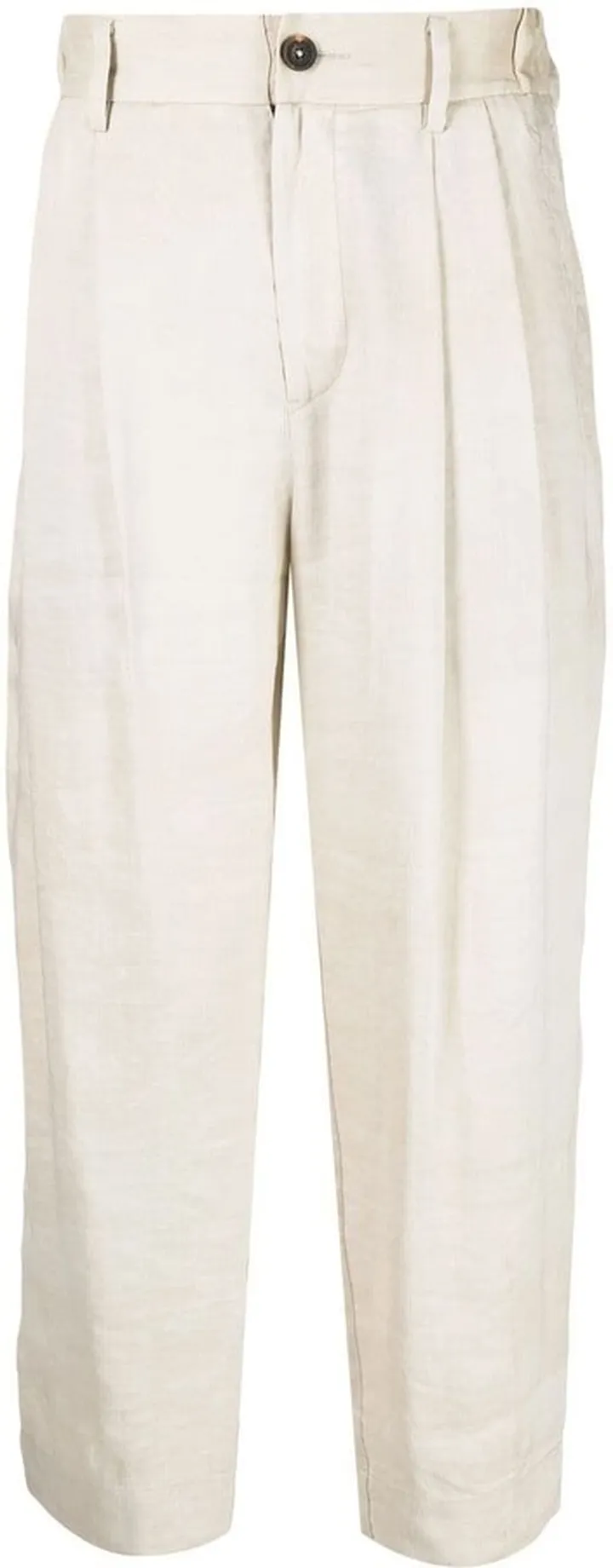 Cropped Tapered-Leg Trousers