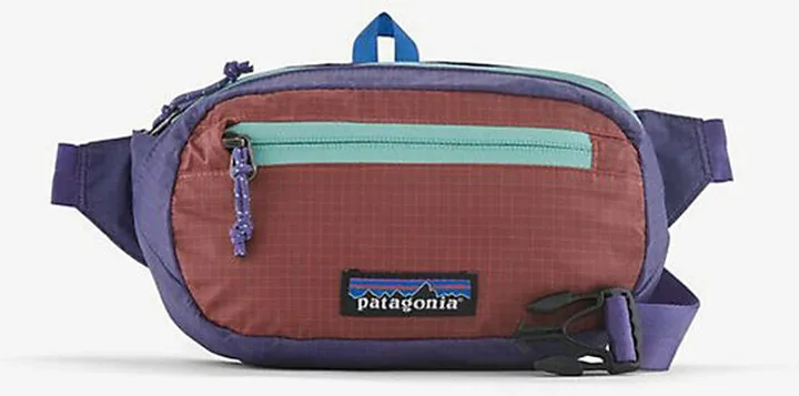 Womens Perennial Purple Ultralight Black Hole Mini Recycled-nylon Belt bag