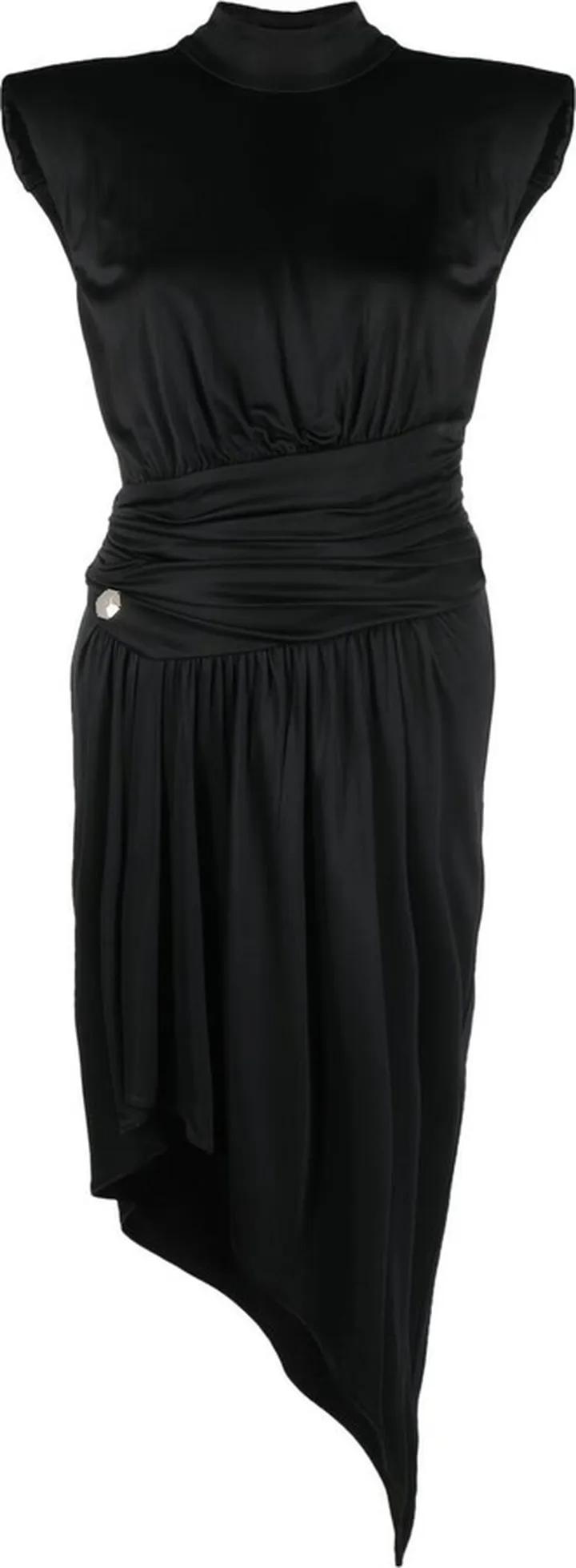 Roll-Neck Asymmetric Dress