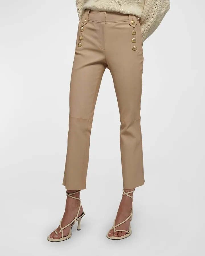 Robertson Flared Leather Sailor Trousers
