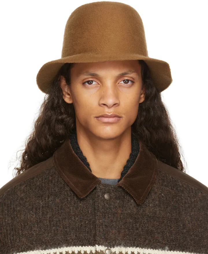 Junya Watanabe Beige Script Hat