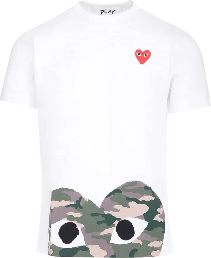 Comme des Garçons Play Camouflage Heart Print T-Shirt