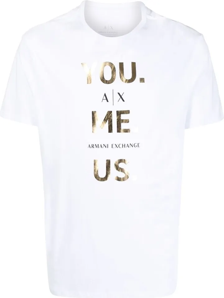 foil logo-print T-shirt