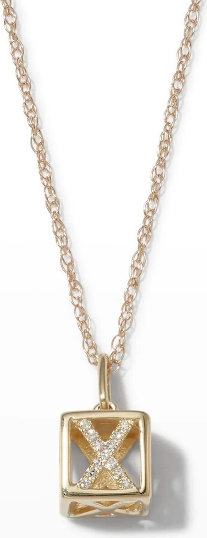 Diamond Baby Block Necklace
