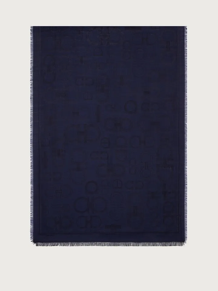 Ferragamo Women Gancini stole Blue