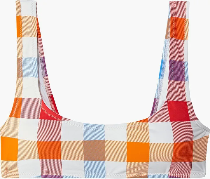 The Elle checked bikini top