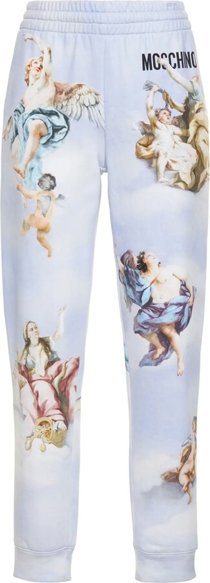 Cotton jersey printed angels sweatpants