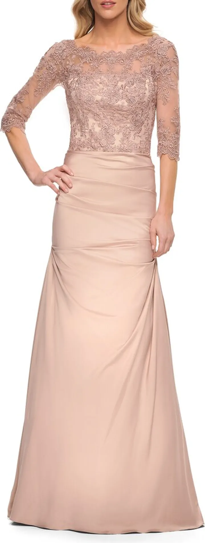 Classic Floral Lace Gown