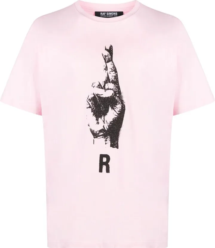 hand sign short-sleeve T-shirt