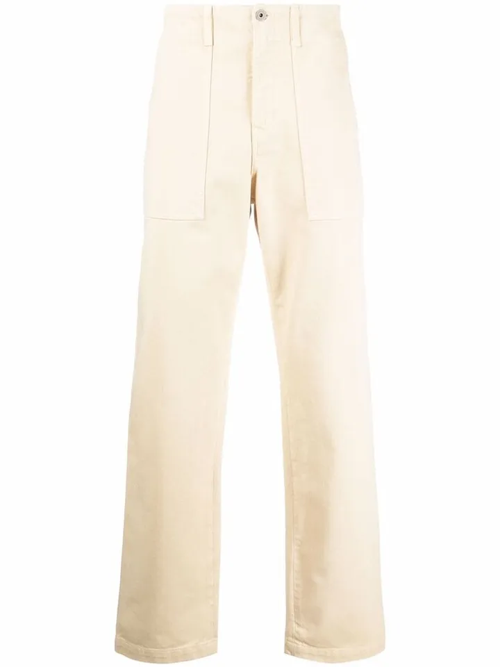 embroidered Cross straight-leg trousers