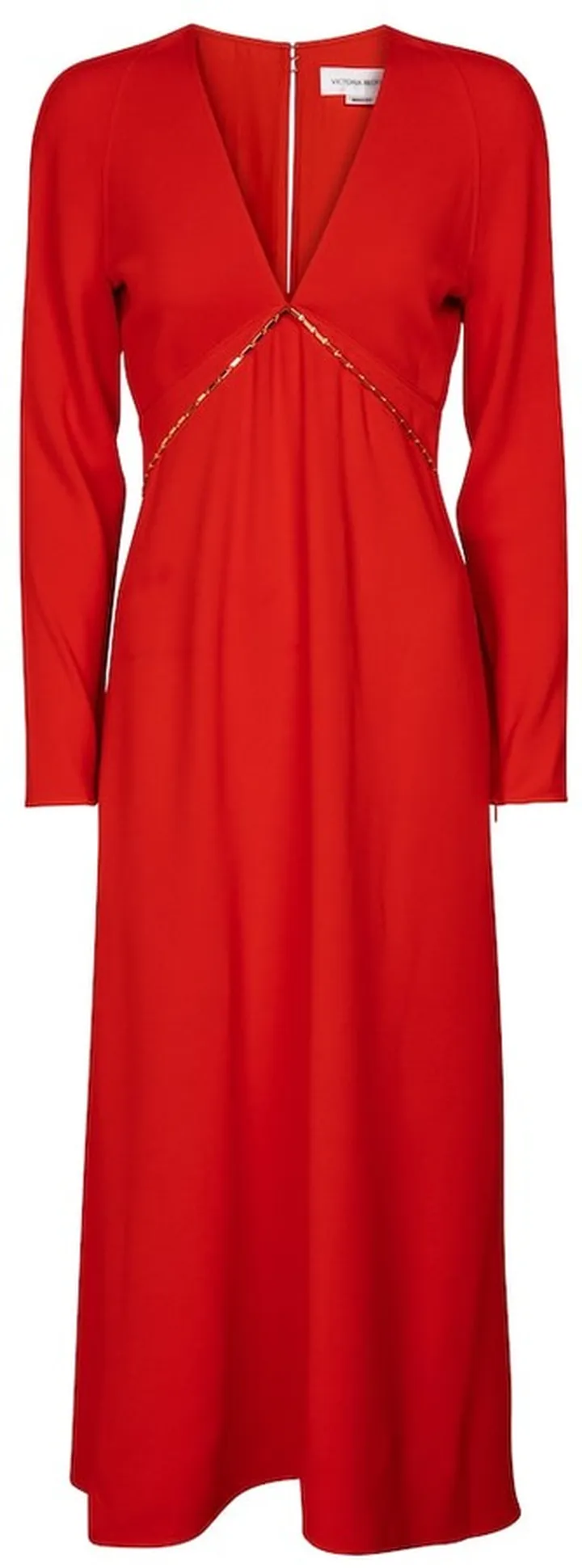 Embellished cady midi dress
