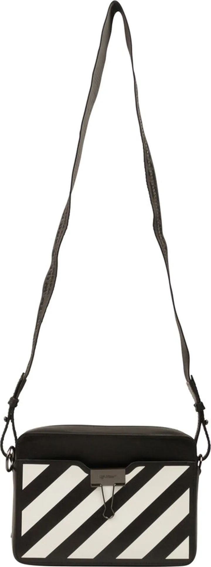 Black Leather Diag Camera Bag
