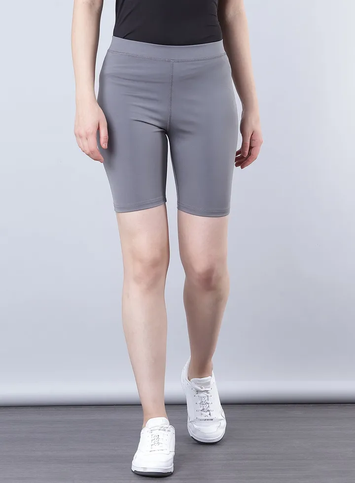 Elasticated Waistband Sport Shorts Grey