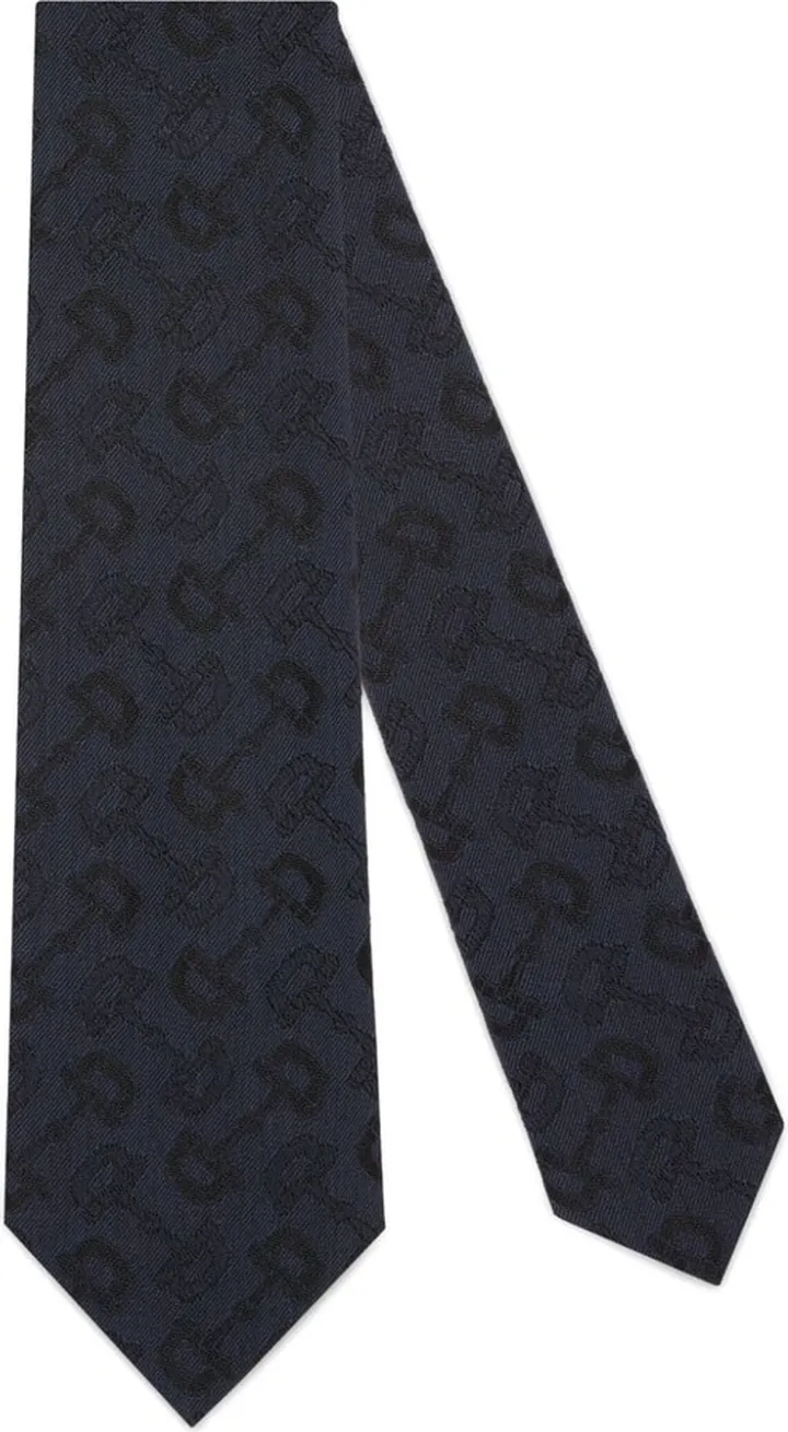 Horsebit Jacquard Tie