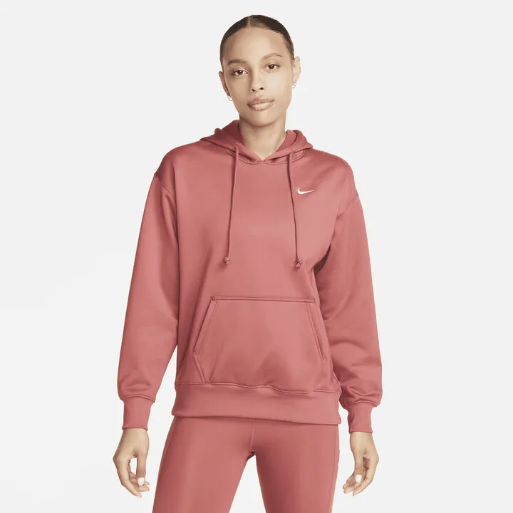 Women's Nike Therma Pullover Training Hoodie in Red