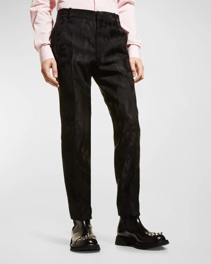 Men's Graffiti Jacquard Tuxedo Pants