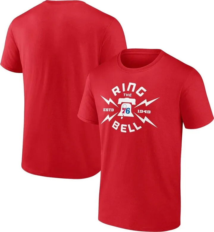 Men's Fanatics Branded Red Philadelphia 76ers Hometown Originals Huddle T-shirt