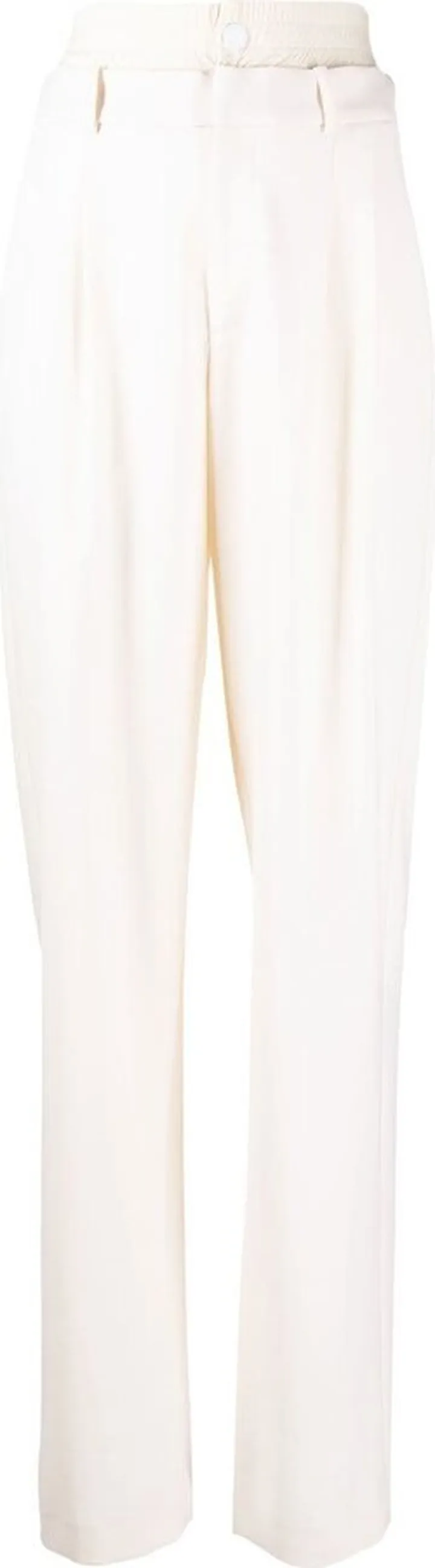 Double-Waist Straight-Leg Trousers