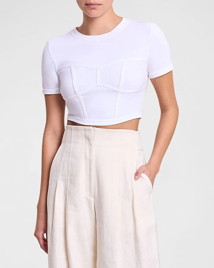 Wren Crop Seamed Tee