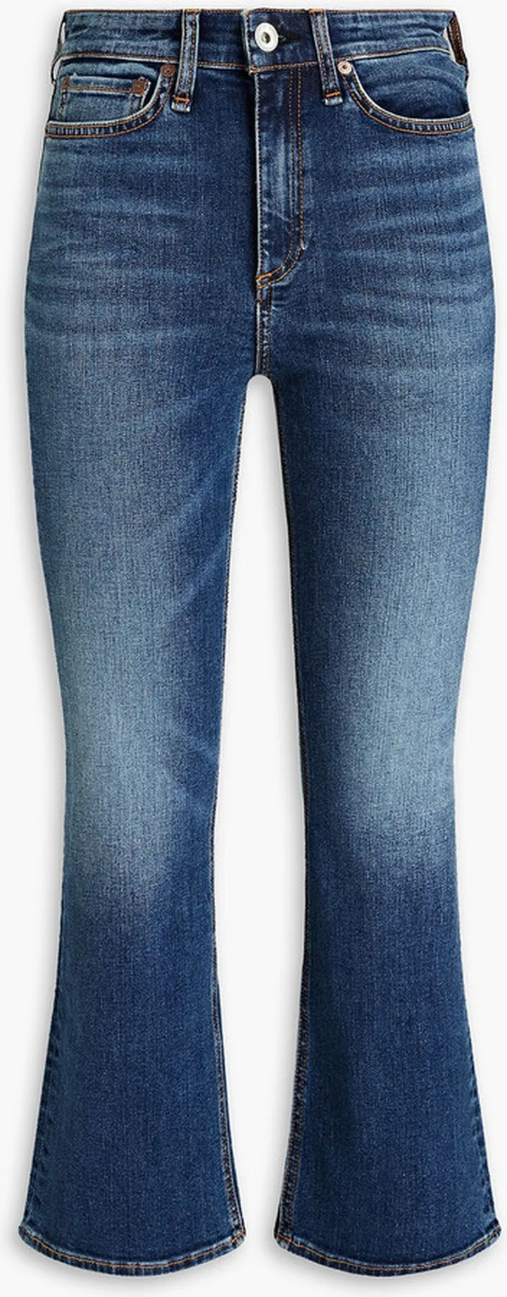 Hana faded high-rise kick-flare jeans