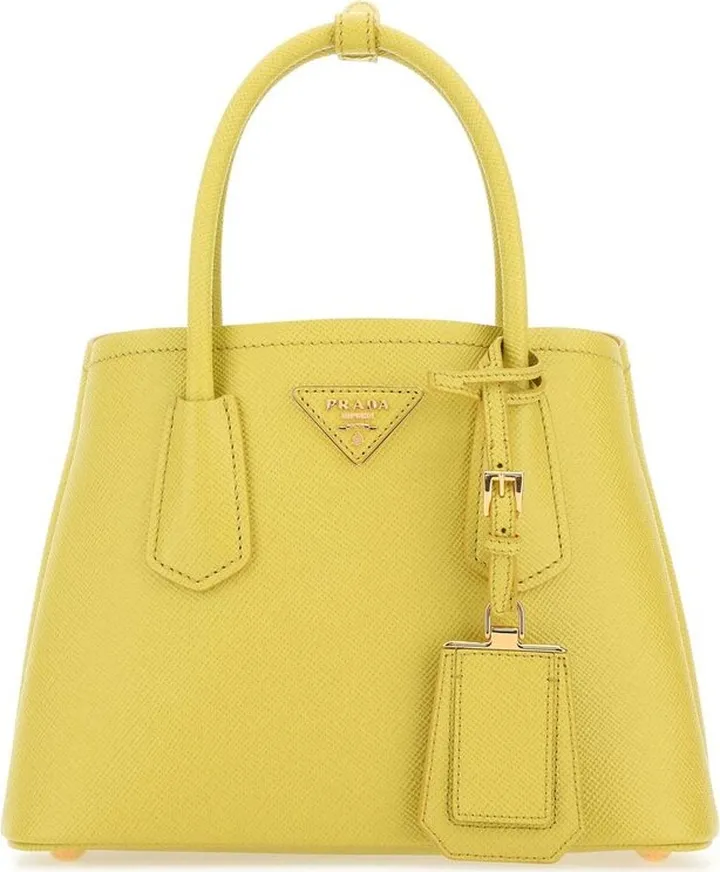 Prada Logo Detailed Top Handle Tote Bag