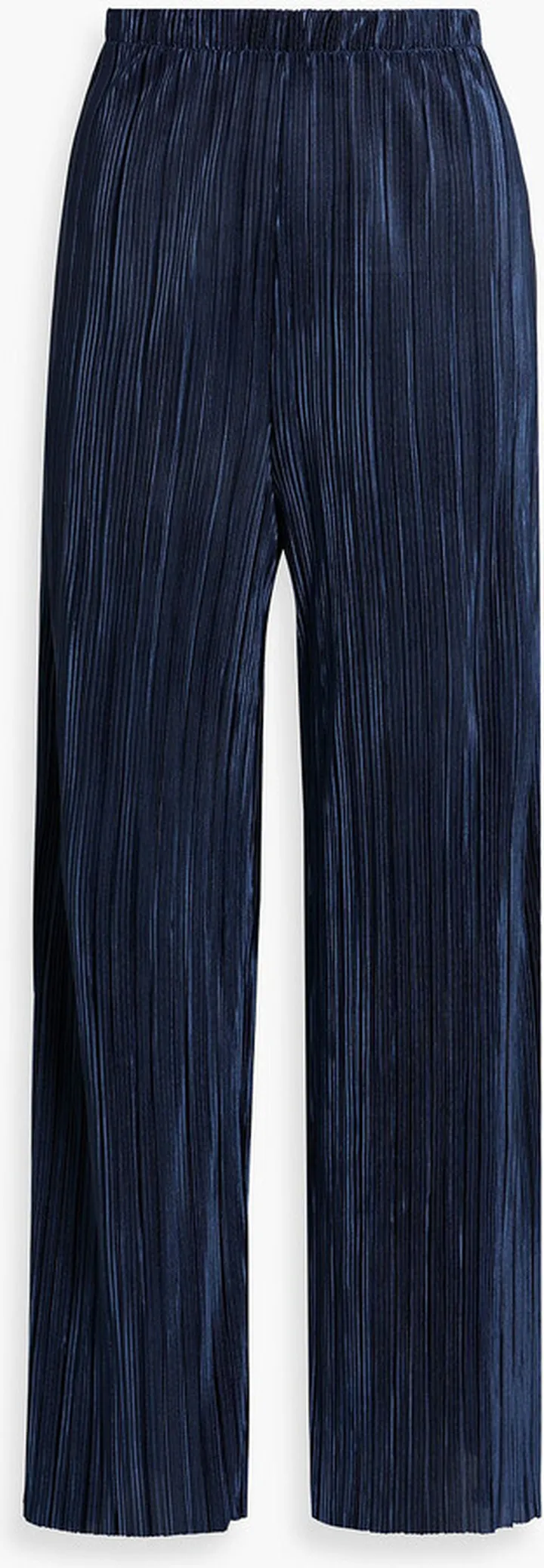Plissé-chiffon wide-leg pants