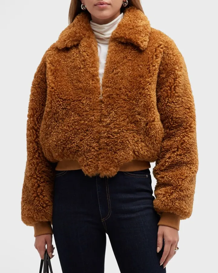 Nikki Faux Shearling Bomber Jacket