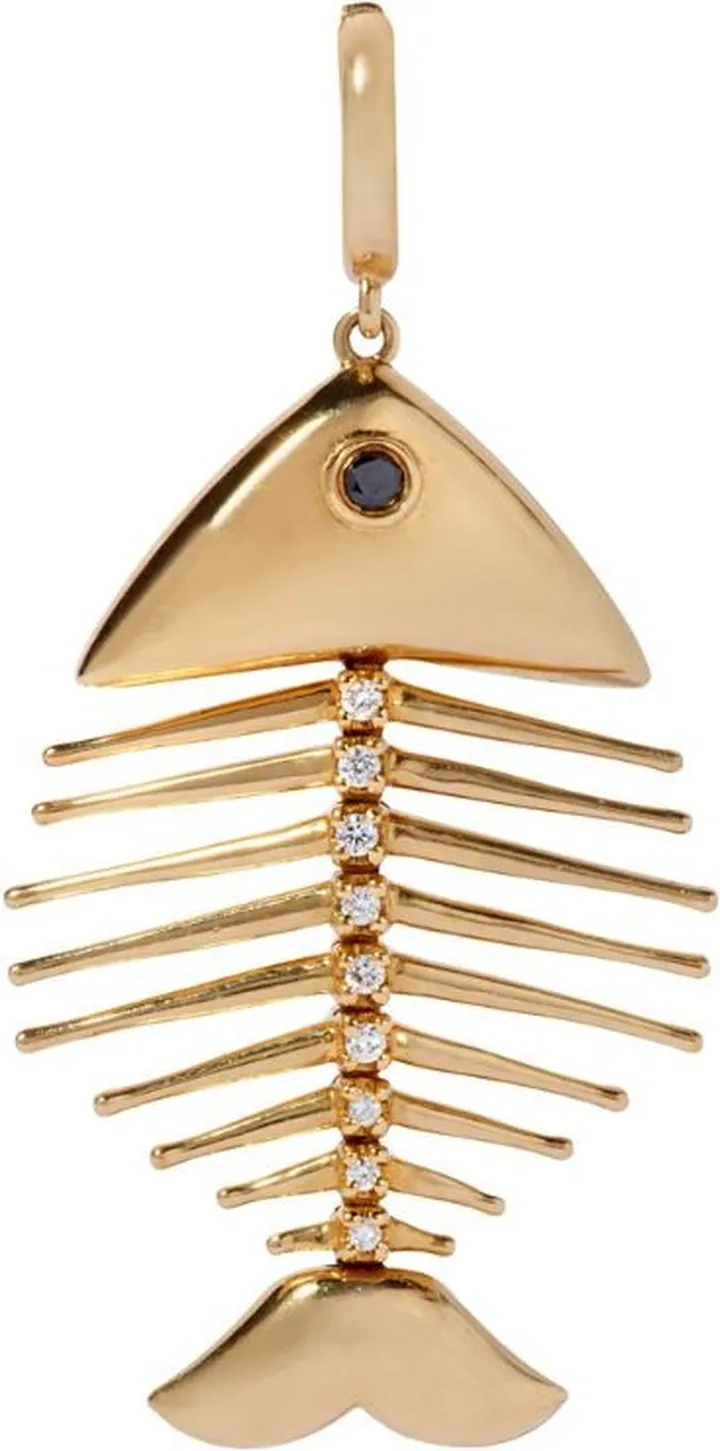 Annoushka Yellow Gold And Diamond Fish Bones Charm